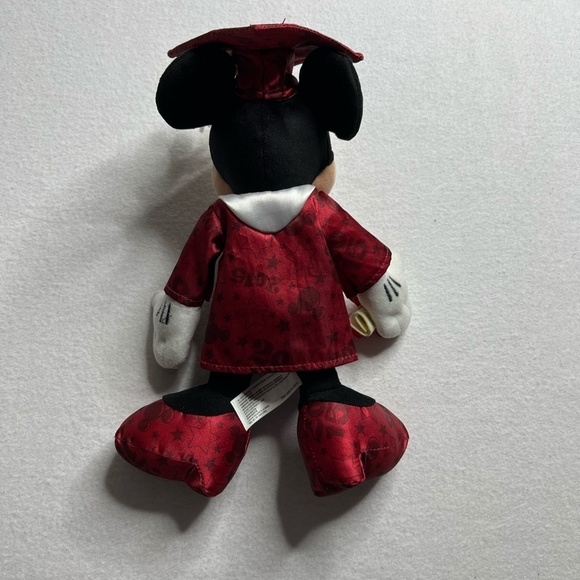 Disney Parks Minnie 2015 Graduation Plush‎ Doll Red Gown with a Diploma - Picture 4 of 8